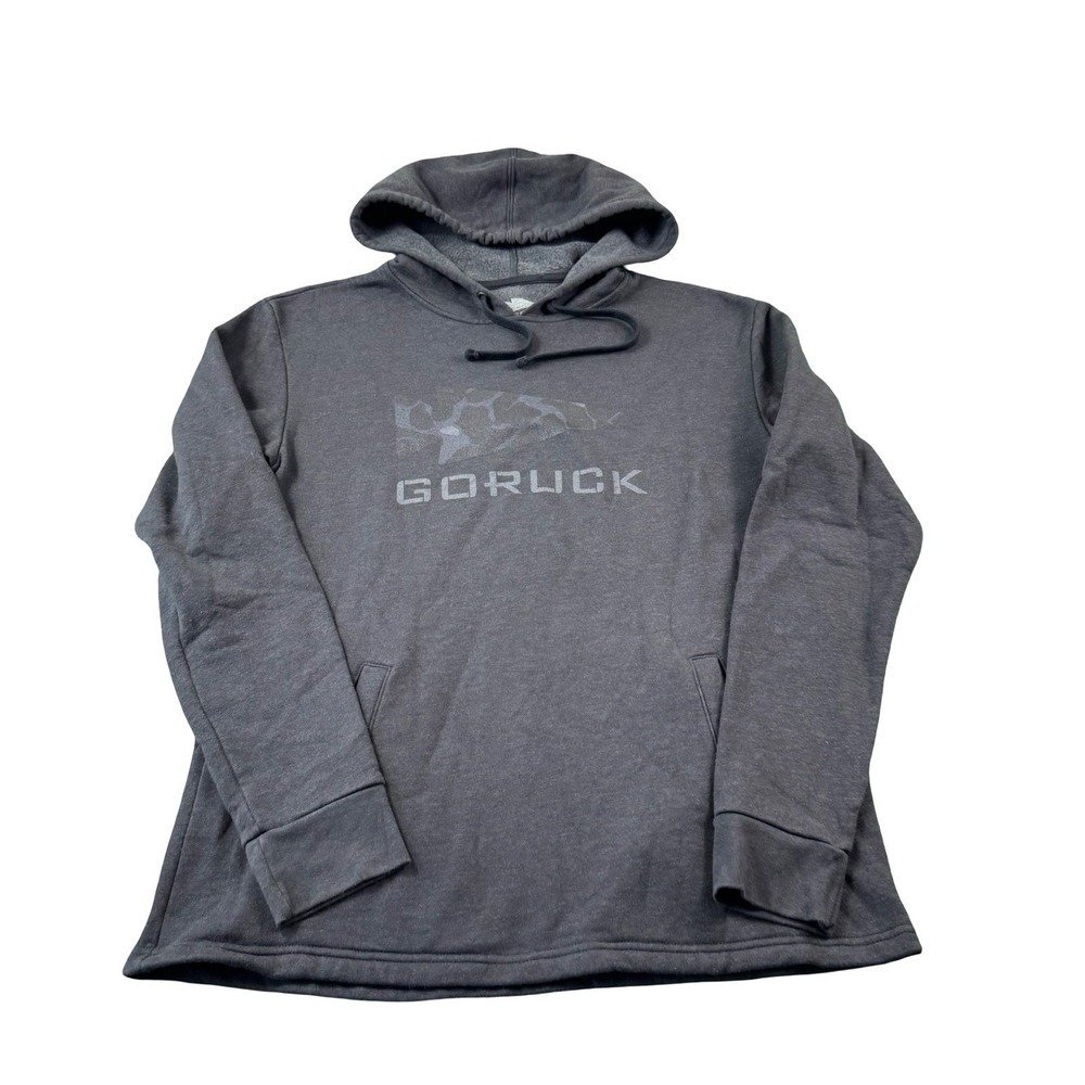 GORUCK Gray Polyester Cotton Blend Men's Graphic Hoodie Size Medium